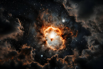 Poster - A stunning nebula image showcasing vibrant colors and celestial beauty. Ideal for space themed artwork prints. It inspires exploration and wonder in the cosmos.