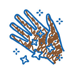 Wall Mural - hand boho icon doodle illustration