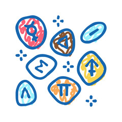 Wall Mural - stones boho icon doodle illustration