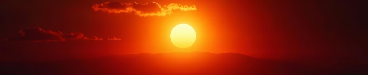 Bright sun radiating intense heat in empty space, fiery, universe, astronomy