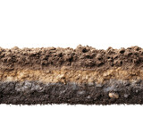 Analyzing soil layers agricultural field natural isolated on transparent background