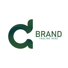 Aufkleber - Green letter d logo design, Vector design elements, with various gradient style elements of d logo, business sign, logo, identity, vector illustration.