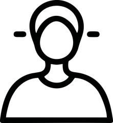 Fototapete - Stylized avatar figure with head covering