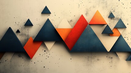 Poster - Geometric Horizon: A Cascade of Textured Triangles on a Textured Background