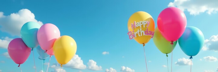 colorful balloons with 