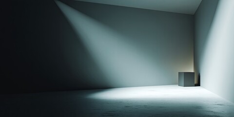 Aufkleber - Minimalist Studio Background with Soft Lighting for Product Photography, Display, and Artistic Presentation in Professional Environments