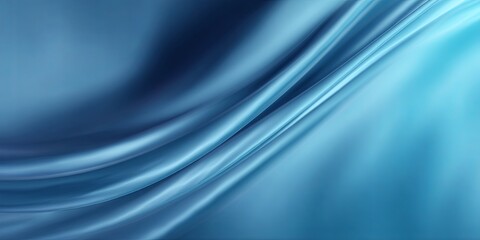 Poster - Abstract blue background with smooth gradient and blurred lines, perfect for design projects, wallpapers, and creative applications, tranquility and calmness.
