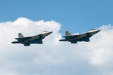 F35 and F22 flying in formation
