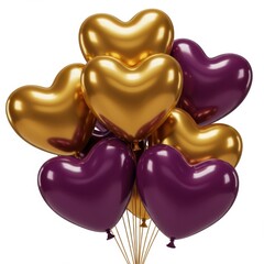 Poster - heart shaped balloons