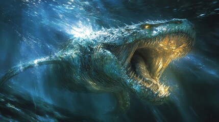 Wall Mural - Nebula dragon head with sparkling stardust fantasy creature in celestial space concept a majestic beast with cosmic magical atmosphere