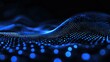 © Rere_Art151 - Blue digital abstract wave pattern created using connected dots and lights