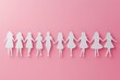 © Imagentive - Women Teamwork Cutouts Pink Background Empowerment