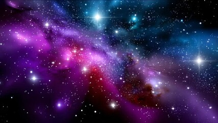 Poster - Vibrant Cosmic Scene with Galaxies and Stars