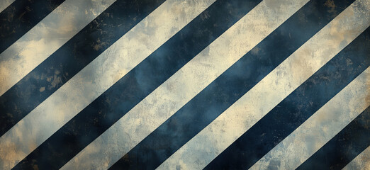 Poster - Textured diagonal stripes background in blue and beige tones for design projects.