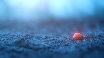 Aufkleber - A vibrant, detailed microbial cell stands out against a blurred background, illustrating the complexity and evolution of microscopic organisms with ample copy space