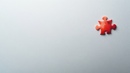 Leinwandbilder - Close-up view of a single jigsaw puzzle piece featuring a gradient watercolor finish, positioned against a white backdrop, ideal for artistic designs