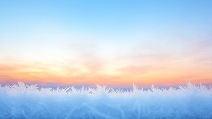 Aufkleber - Delicate frost forms unique shapes on a winter windowpane, enhanced by soft light that creates a tranquil atmosphere perfect for seasonal reflection