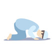 © Wipu - Muslim Boy Prayer Movement Illustration