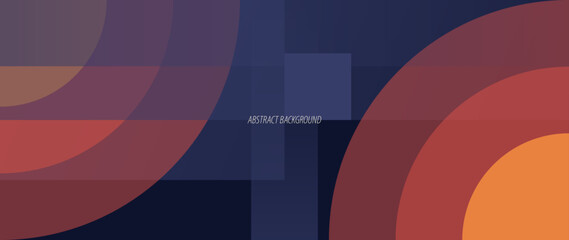 Poster - Abstract gradation background with a pattern of circles overlapping each other with a unique color that is beautiful.	
