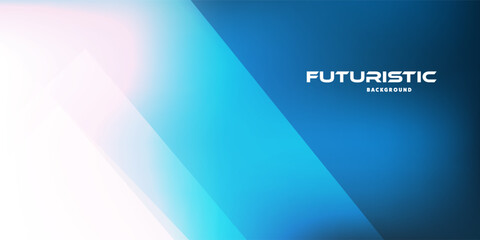 Poster - A futuristic background with abstract geometric shapes in blue and white. Clean lines and a dynamic layout create a sleek, modern design, perfect for digital projects, presentations, and branding.