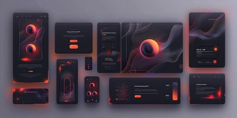 The abstract picture of the ui and ux design or user interface and user experience design, UI and UX designer is professional who in creating user experience and interface of digital products. AIG51.