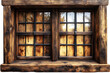 © MstSuborna - A wooden window frame, isolated on a transparent background