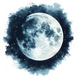 moon illustration white background Moon, Moon Surface, Planetary Moon