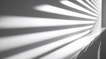 Poster - Artistic Play of Light and Shadow from Blinds Casting Lines