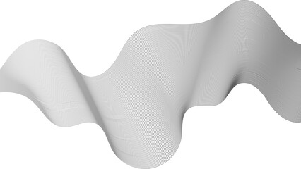 Poster - Abstract backdrop with grey wave gradient lines