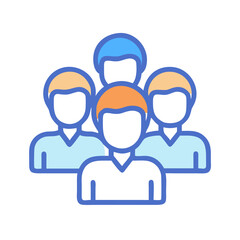 Aufkleber - Group of Team Members Icon Representing Collaboration, Workforce, and Organizational Unity