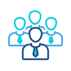Aufkleber - Group of Team Members Icon Representing Collaboration, Workforce, and Organizational Unity