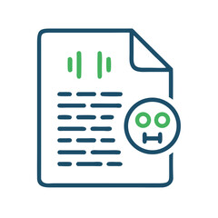 Aufkleber - Hacked Document File Code Icon Representing Data Breach, Information Leak, and Cybersecurity Threat