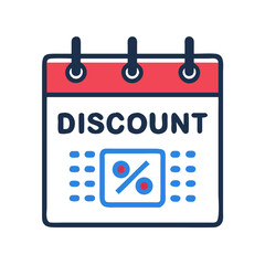 Poster - Online Discount Event Calendar Icon Representing Sales, Promotions, and Special Offers