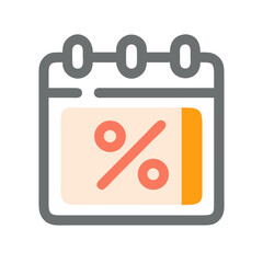 Poster - Online Discount Event Calendar Icon Representing Sales, Promotions, and Special Offers