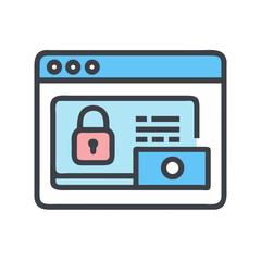 Poster - Online Payment Security Breach Icon Representing Cybersecurity Threat and Fraud Prevention
