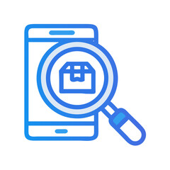 Poster - Product Search on E-Commerce Platform Icon Representing Online Shopping and Product Discovery