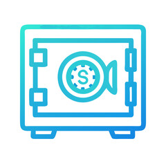 Poster - Safe Deposit Secure Box Icon Representing Asset Protection and Storage Security