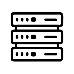 Aufkleber - Server Stack Data Storage Icon Representing Data Management and Network Storage