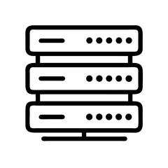 Fototapete - Server Stack Data Storage Icon Representing Data Management and Network Storage