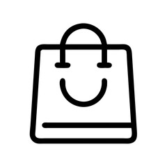 Poster - Shopping Bag Outline Icon Representing Retail Shopping and Product Selection