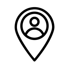 Aufkleber - User Location Pin Marker Icon Representing Geographical Position and Mapping