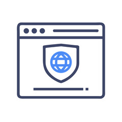 Poster - VPN Browser Window Icon Representing Secure Online Browsing and Privacy Protection