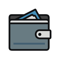 Poster - Wallet with Credit Card Icon Representing Financial Transactions and Payment Methods