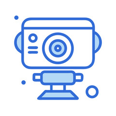 Poster - Webcam Surveillance Monitoring Icon Representing Security and Real-Time Video Surveillance