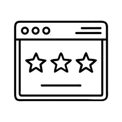 Aufkleber - Website Interface with Star Ratings Icon Representing User Reviews and Feedback System