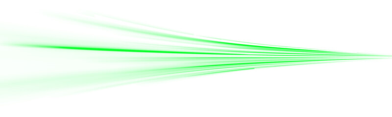 Wall Mural - png bright car beam on colorful city background with speed blur, motion curve and green trail streak