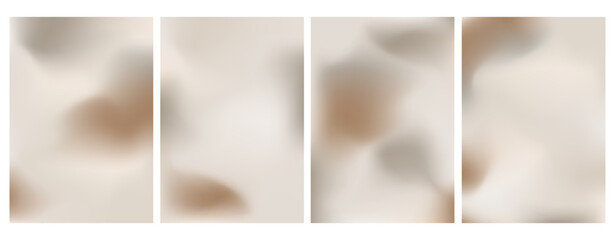 Wall Mural - pastel abstract background with brown and gray gradient mesh vector set illustration. dynamic color 