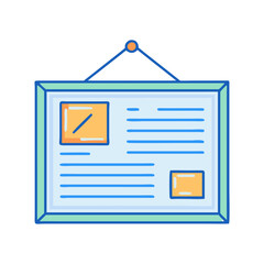 Poster - Board presentation wall chart display information notice announcement bulletin board communication