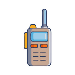Poster - Illustration of walkie talkie communication device radio transceiver portable two way radio communication