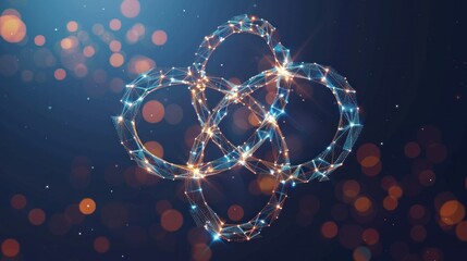 Aufkleber - unity icon with interlocked figures in circle